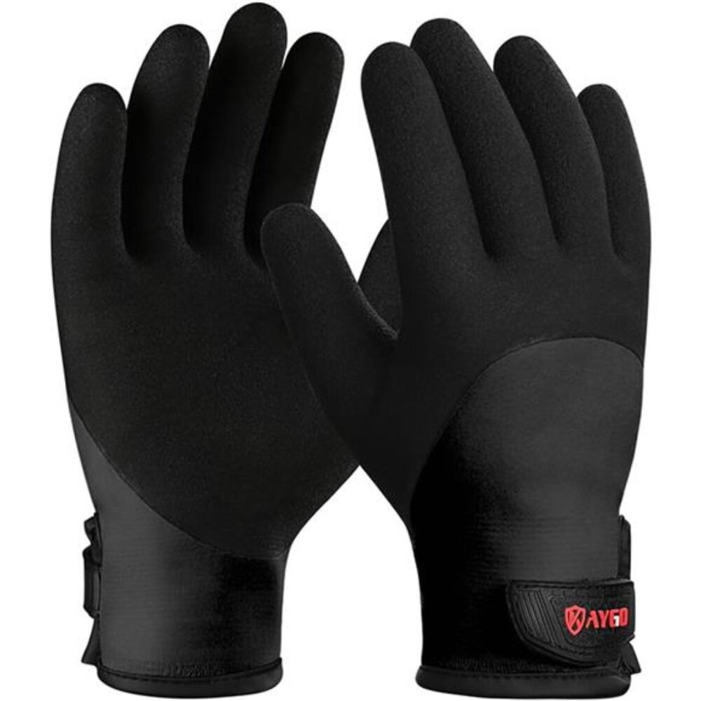 Winter Waterproof Thermal Work Gloves for Men and Women, Full Hand Latex Coated